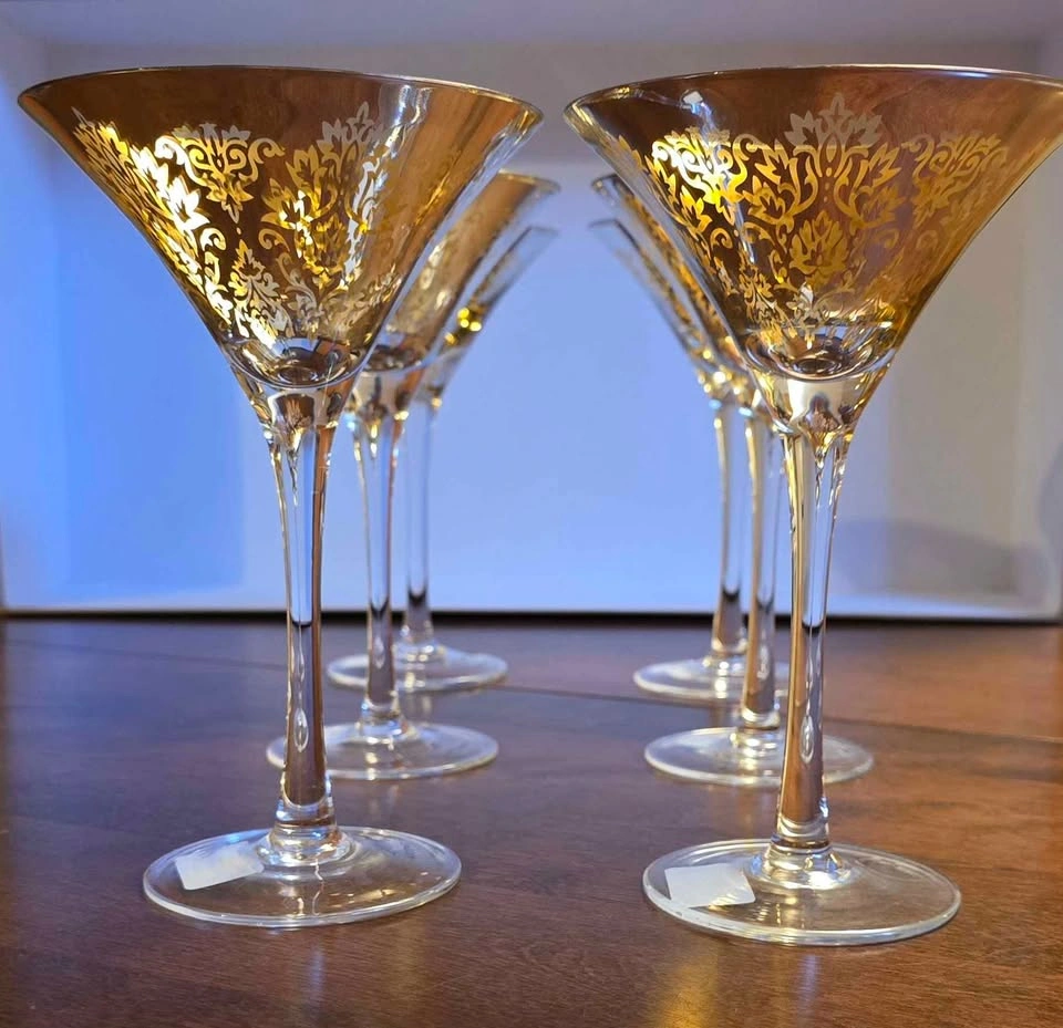 Vintage Mid Century Martini & Cocktail Glass Set – 14pc - photo 5