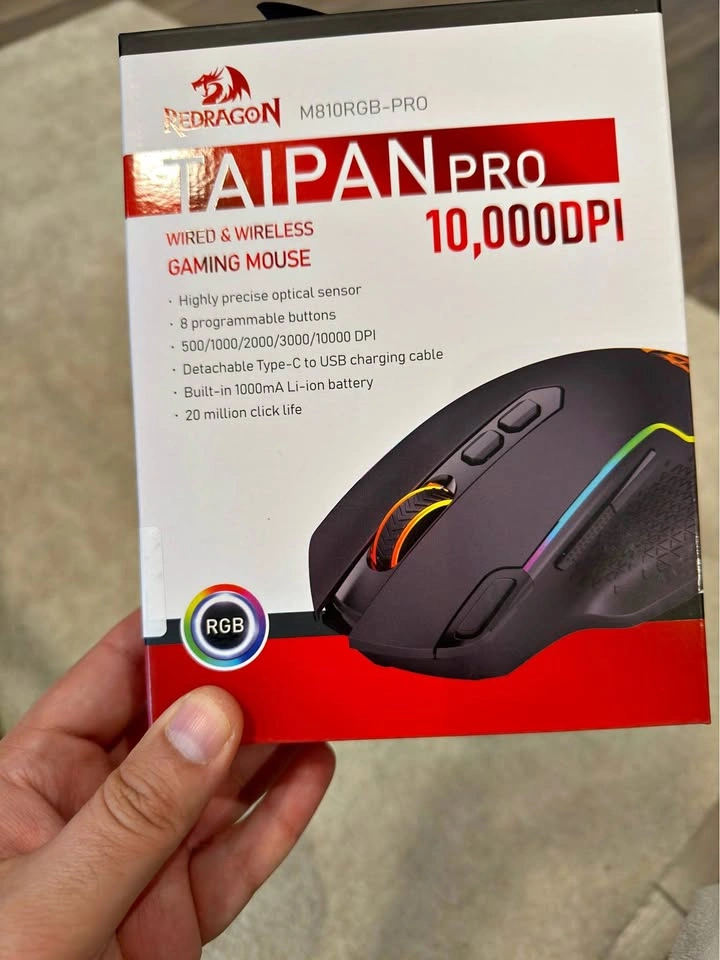 Redragon Taipan Pro RGB Gaming Mouse Wired & Wireless
