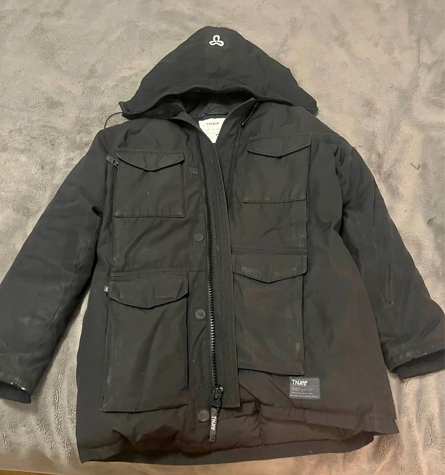 TNA Aritzia Hillary Parka Black Coat - Size Large