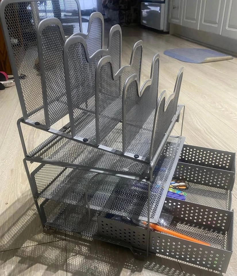 Metal Multi-Tier Desk Organizer with Drawer - photo 4