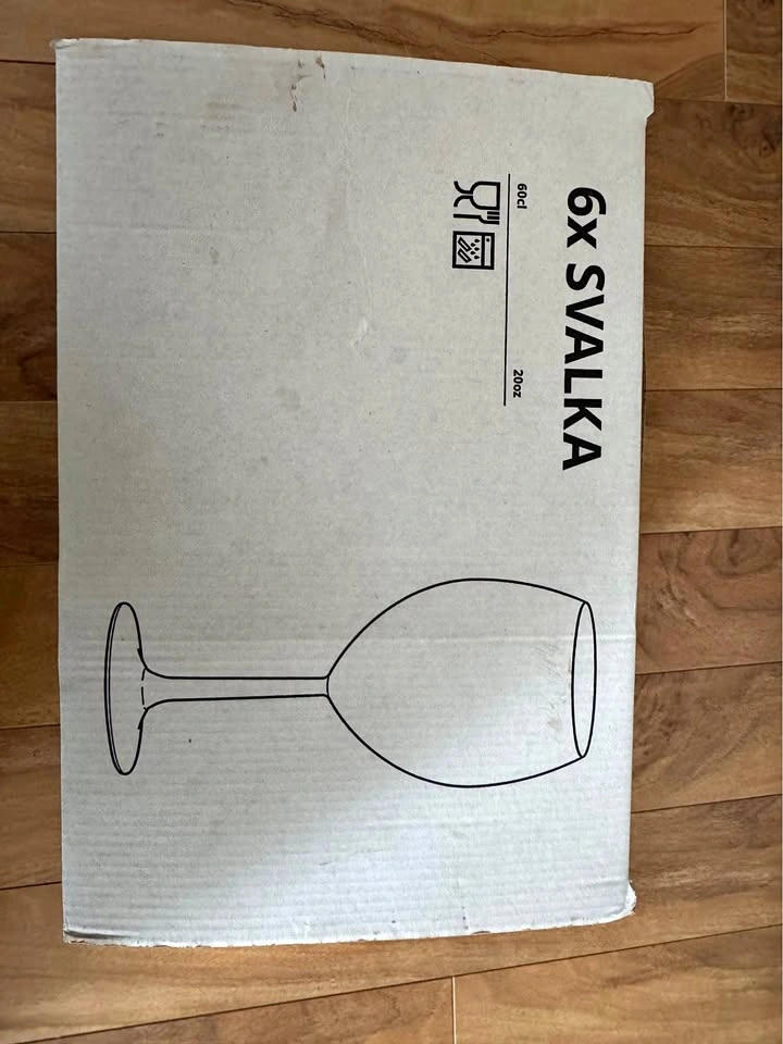 IKEA SVALKA Wine Glasses 6 Pack