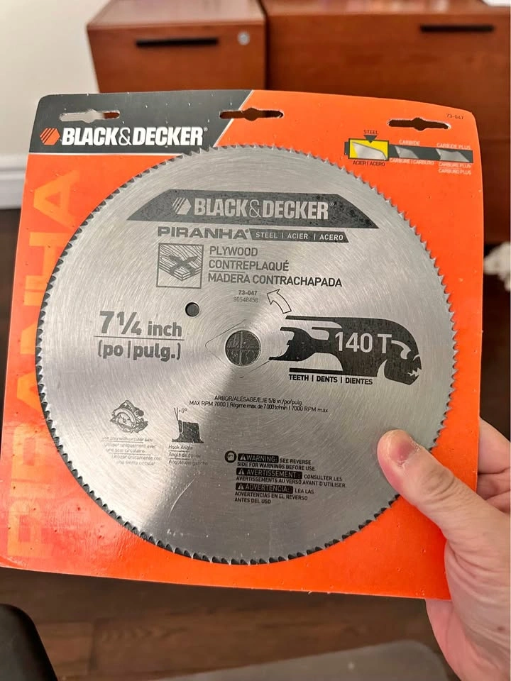 Black & Decker Piranha 7-1/4" Saw Blade - 140T Plywood/Finish