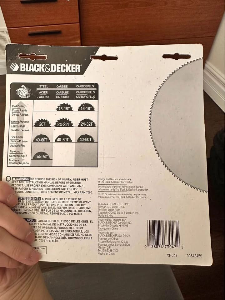 Black & Decker Piranha 7-1/4" Saw Blade - 140T Plywood/Finish - photo 2