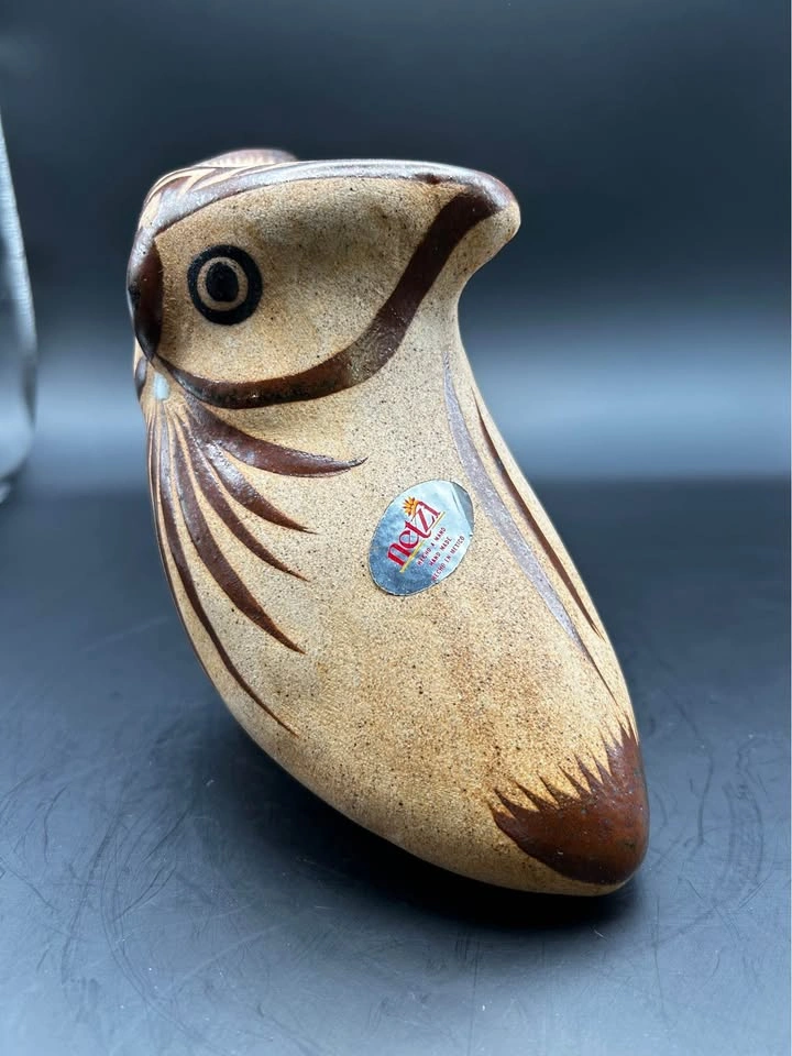 Handmade Tonala Mexican Owl Figurine - photo 2