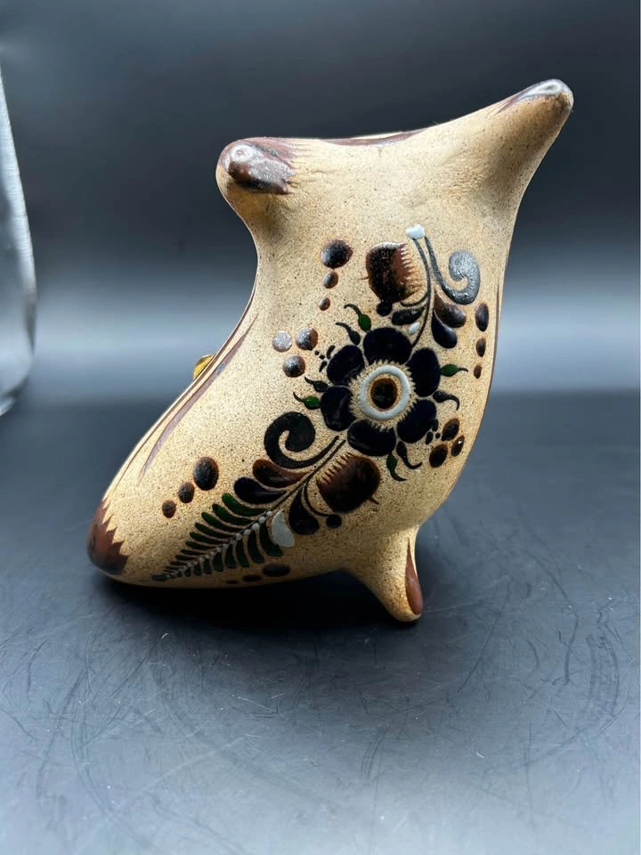 Handmade Tonala Mexican Owl Figurine - photo 4