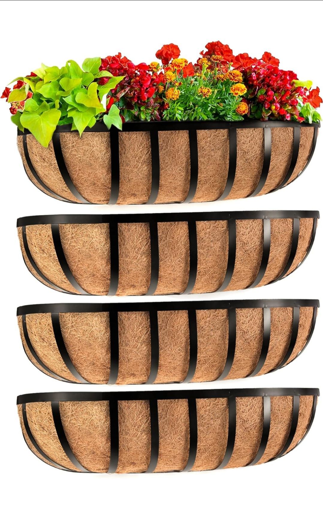8 Railing Planters for Balcony or Window