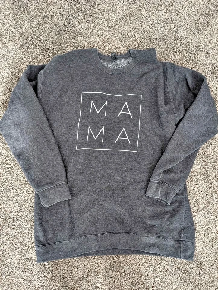 Charcoal Gray MAMA Crewneck Sweatshirt