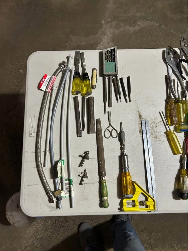 Toolbox with Assorted Hand Tools Pliers Wrenches Screwdrivers - photo 2