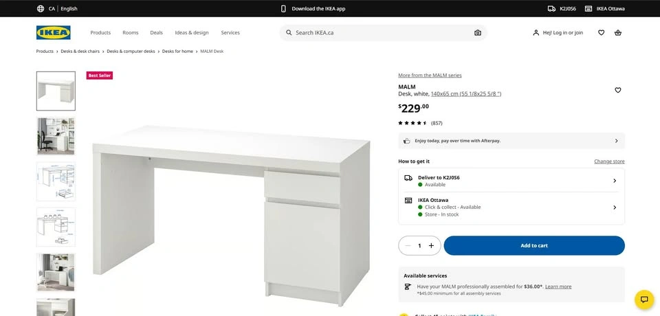 IKEA MALM Desk - photo 3