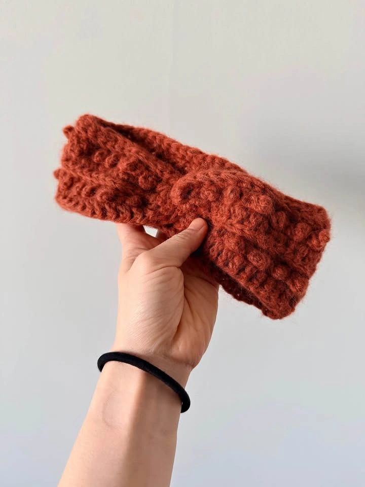 Rust Chunky Knit Headband