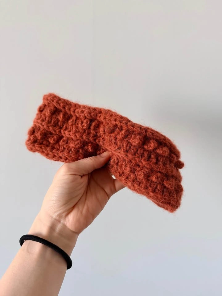 Rust Chunky Knit Headband - photo 2