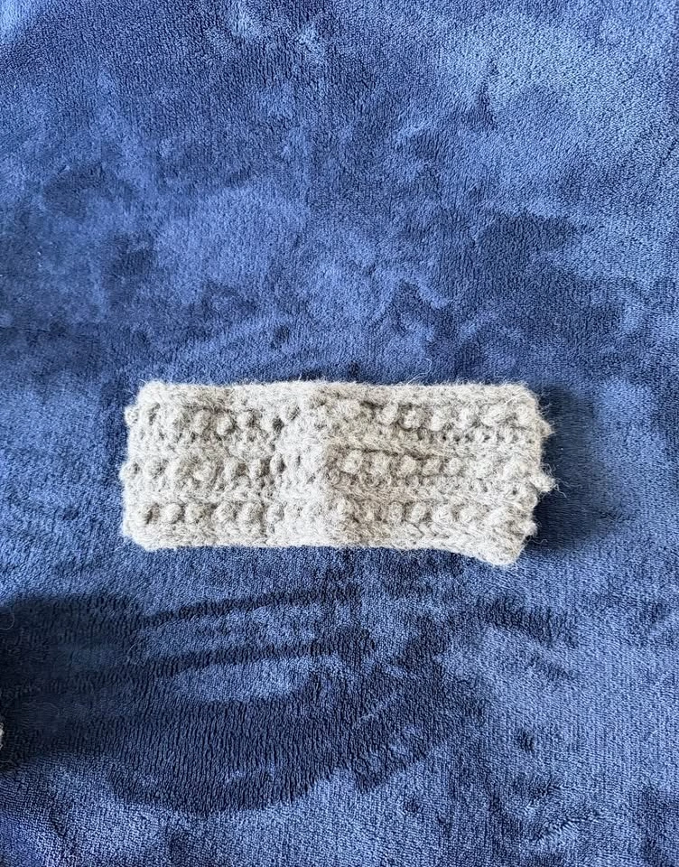 Gray knitted twisted headband ear warmer - photo 2