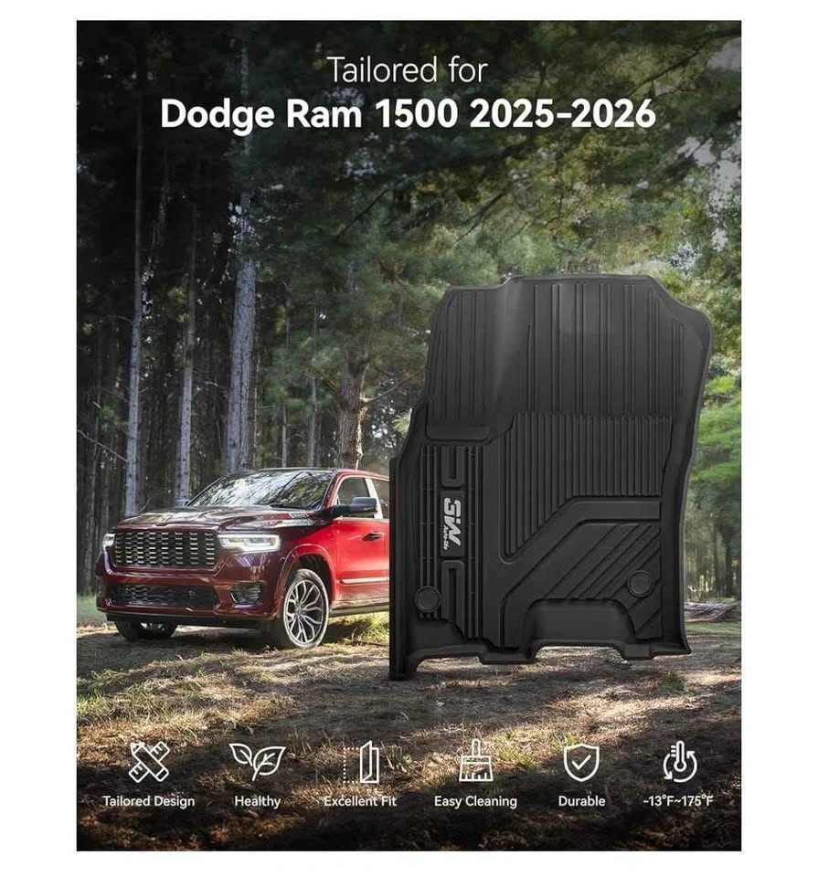 3W Floor Mats for Dodge Ram 1500 (2025-2026) - photo 2
