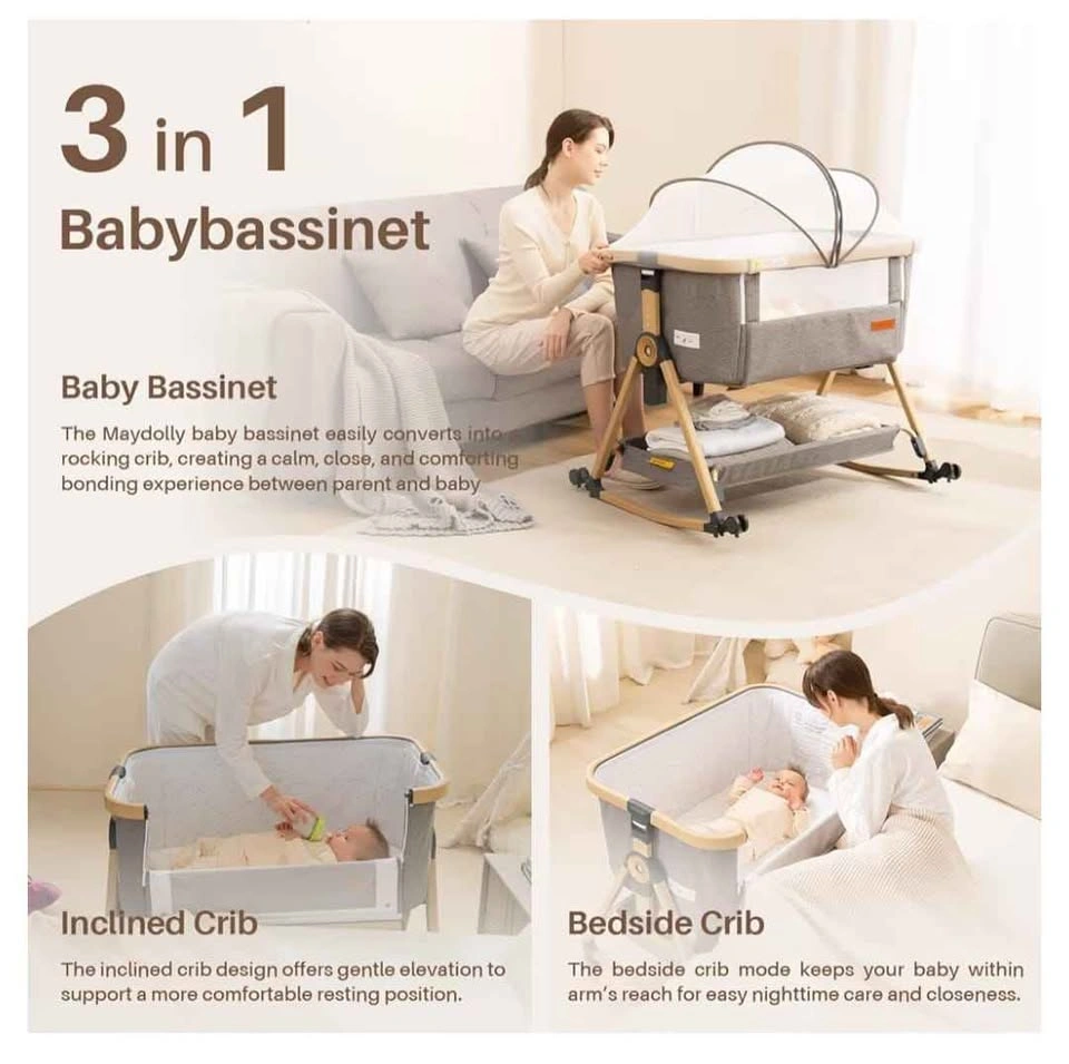 Maydolly 3-in-1 Baby Bassinet Bedside Crib - photo 3