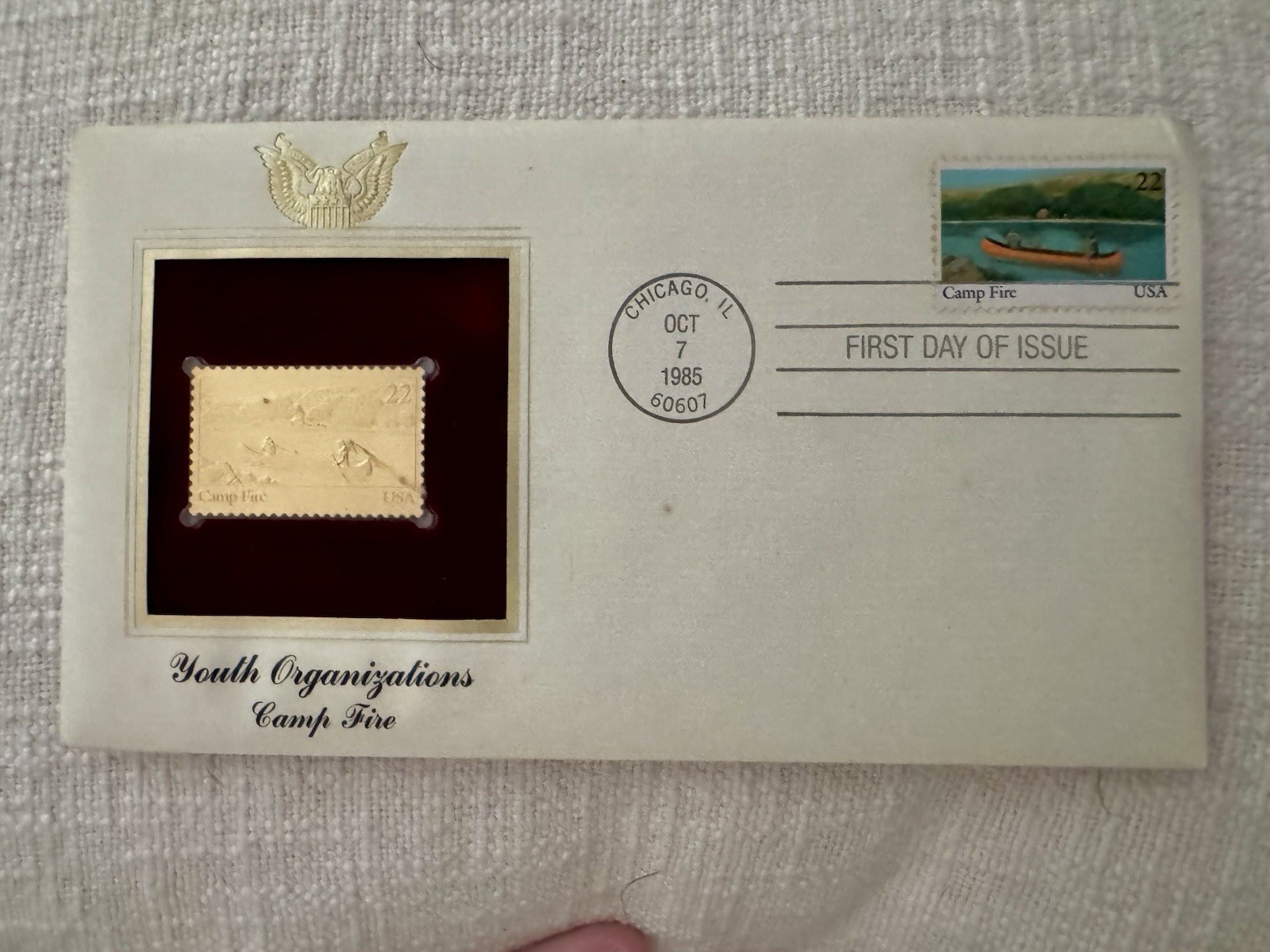1985 Gold Replica Stamp - Y.M.C.A 1st Day Issue