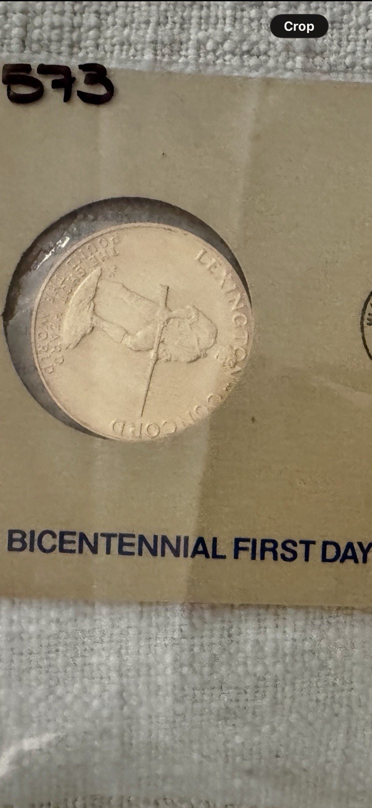 1975 Bicentennial First Day Cover Stamp and Coin - photo 2