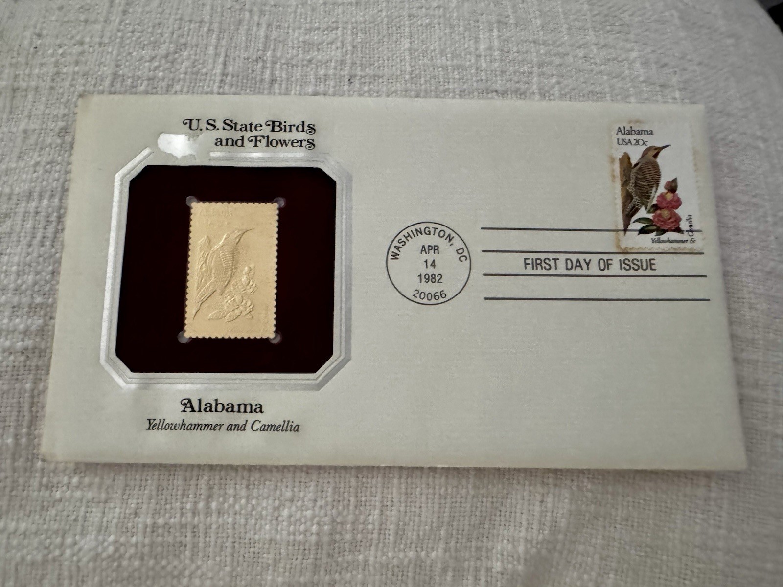 50 US Stamps First day covers state birds  22kt Gold Covered