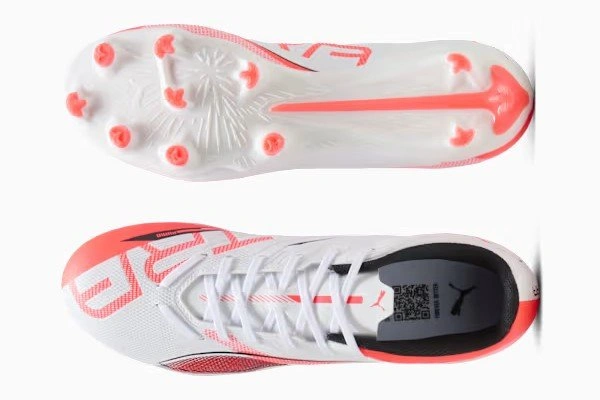 Puma Ultra 5 Play Soccer Cleats Size 11.5 White/Orange/Black - photo 5