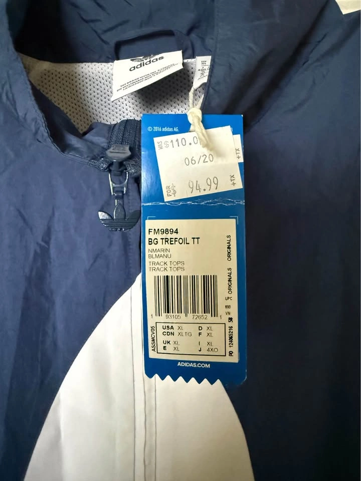 Adidas Originals Big Trefoil Windbreaker Jacket – XL (Brand New - photo 5