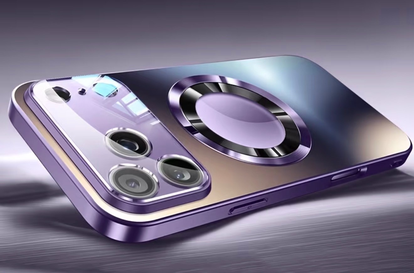 Luxury Titanium Glass Window Magnetic Phone Case for iPhone 17 P