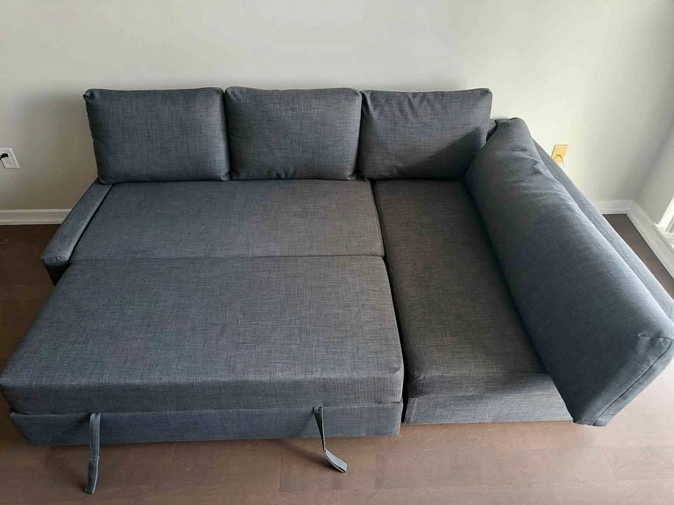 IKEA FRIHETEN sofa-bed with storage and mattress topper