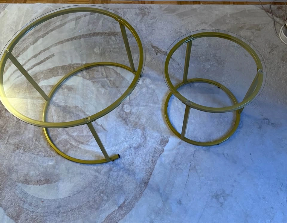 Gold & Glass Nested Side Tables – Modern Glam Design - photo 2