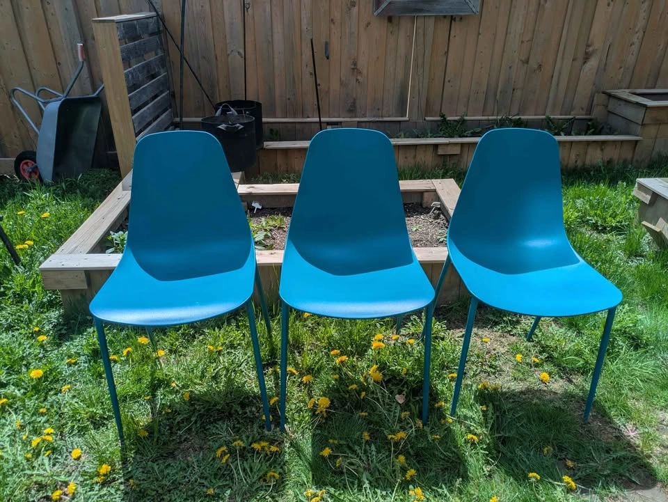 Article Blue Plastic Dining Chairs (Set of 3) - photo 4