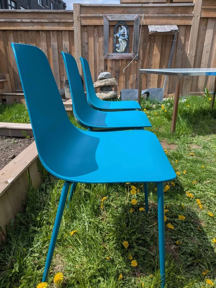 Article Blue Plastic Dining Chairs (Set of 3) - photo 5