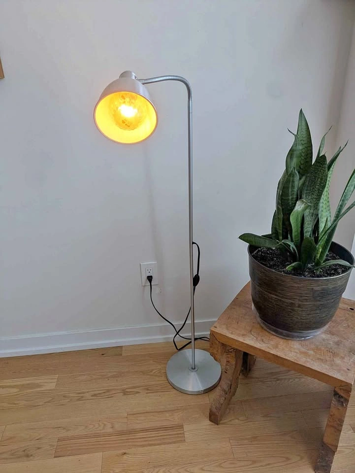 Stainless Steel Swivel Head Floor Lamp (three bulbs included)