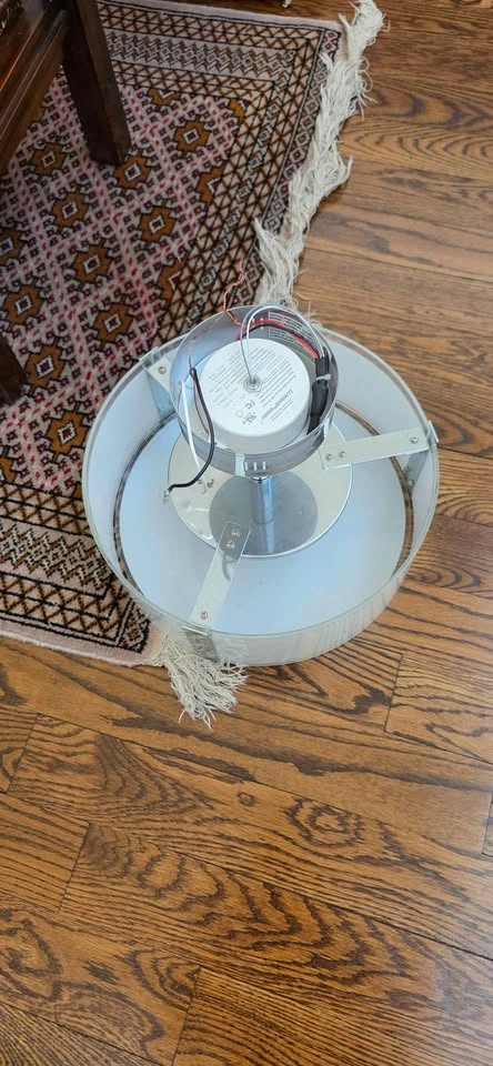 Modern White & Chrome Flush Mount Ceiling Light - photo 3