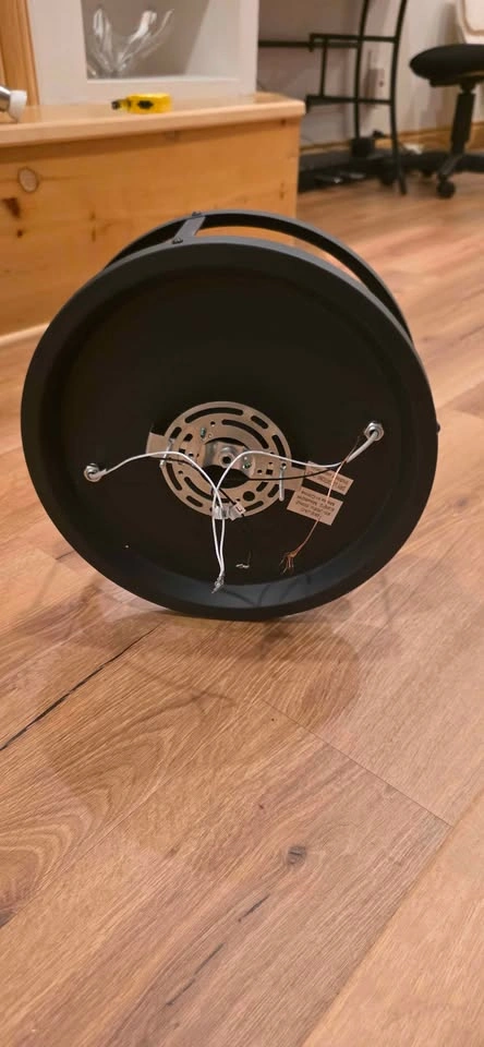 Black Metal Flush Mount Light w/ Edison Bulbs - photo 4