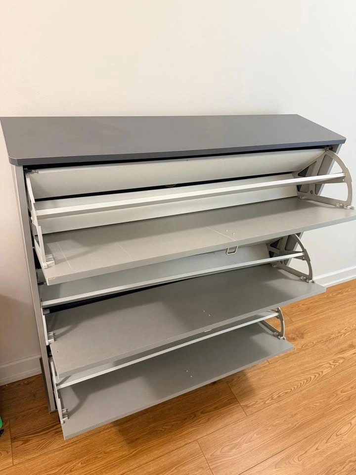 Modern Slim Shoe Storage Cabinet (3-Compartment) - photo 2