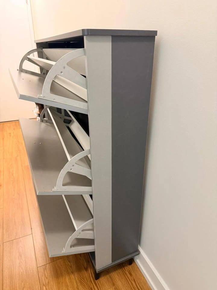 Modern Slim Shoe Storage Cabinet (3-Compartment) - photo 3