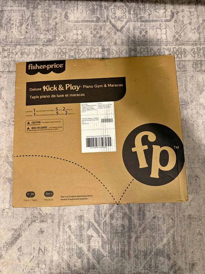 Fisher-Price Kick & Play Piano Gym + Maracas - Brand New