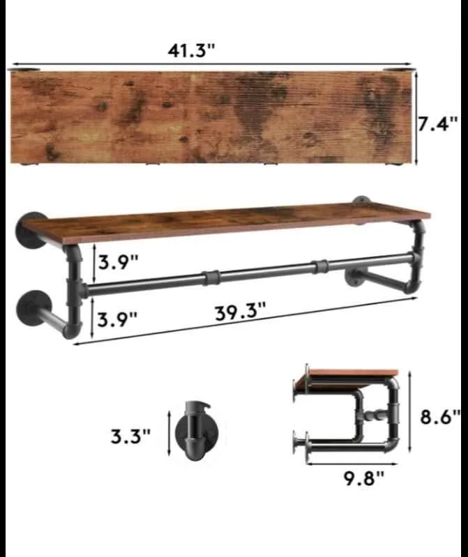 Wisfor Clothes Rack Wall Mounted image indicator(9)