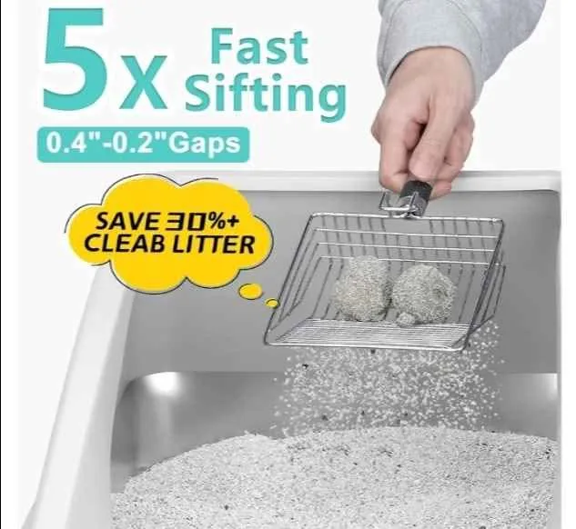 Stainless Steel XL Enclosed Cat Litter Box image indicator(4)