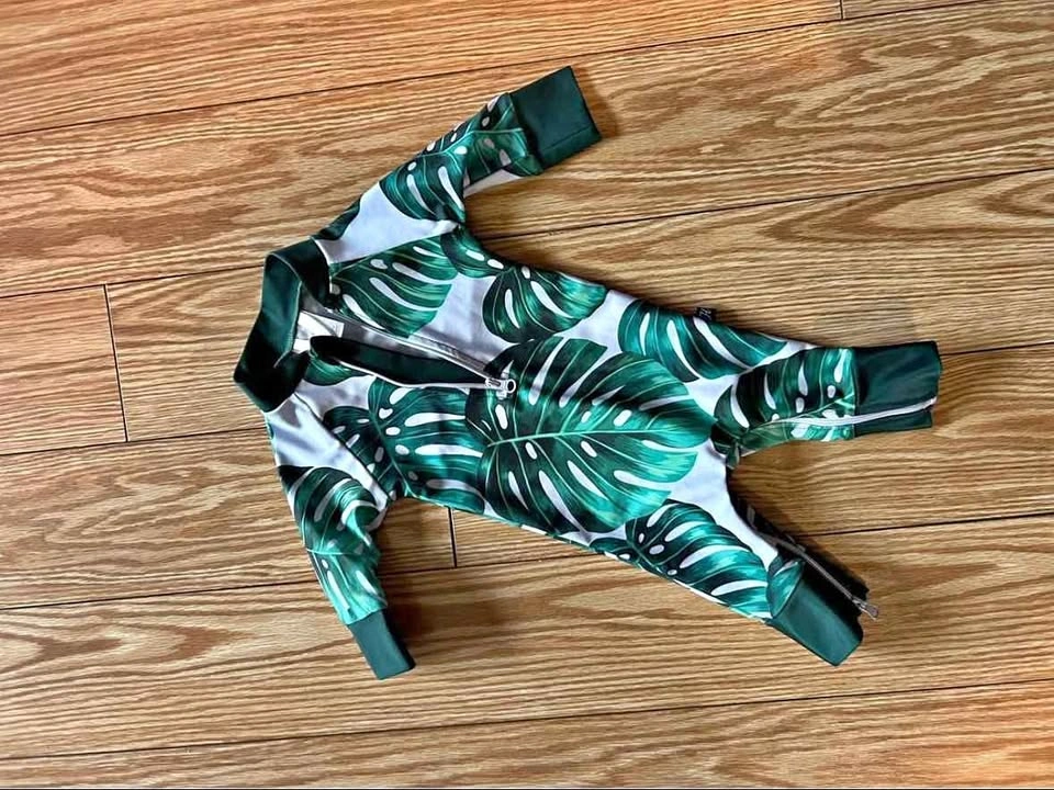 Honeysuckle Swim Company Monstera Leaf Swimsuit 0-6M