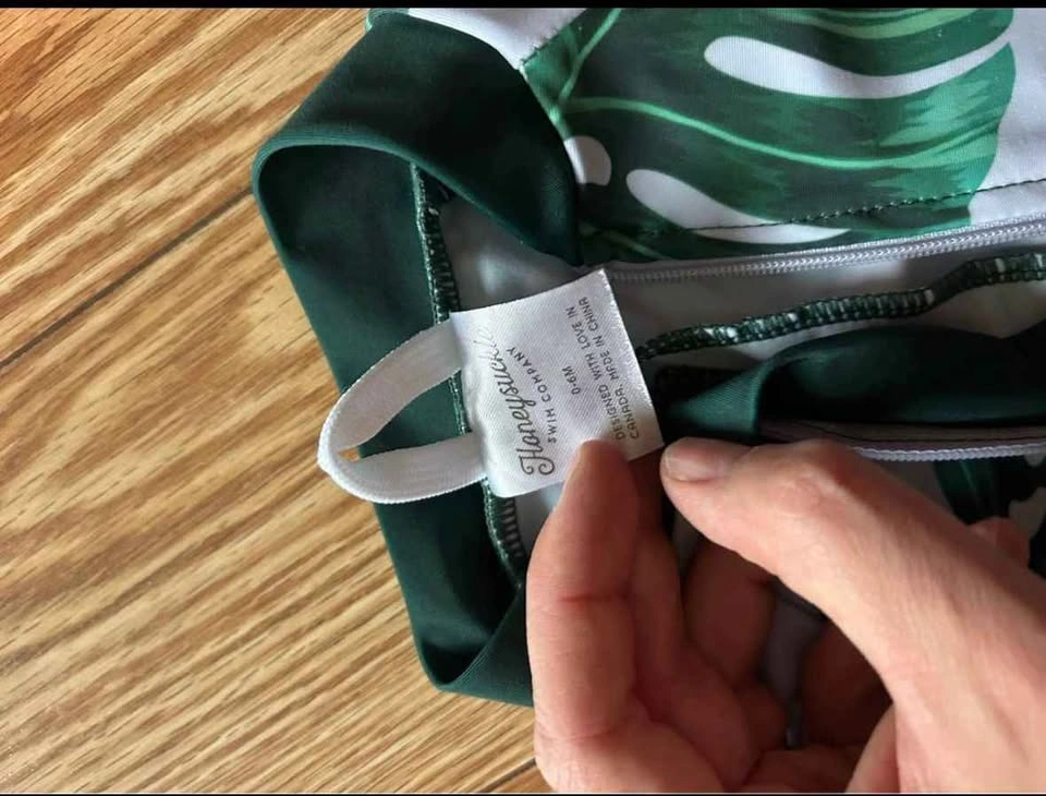Honeysuckle Swim Company Monstera Leaf Swimsuit 0-6M - photo 2