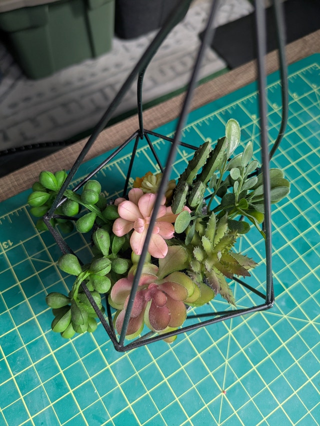 Small hanging planters fake plants decor store wedding home