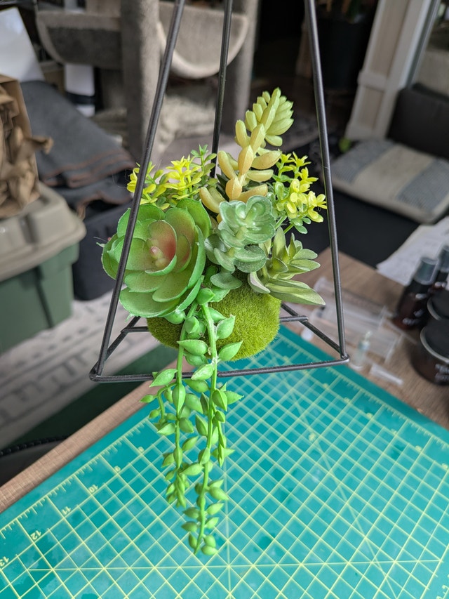Small hanging planters fake plants decor store wedding home - photo 2