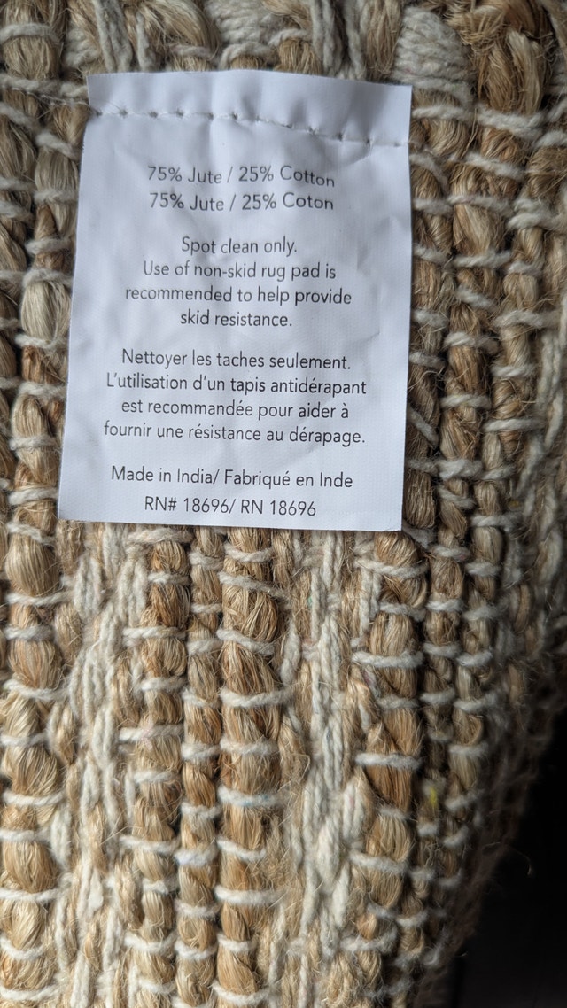 Jute + Cotton Table Runner 80 x 17 in - photo 4