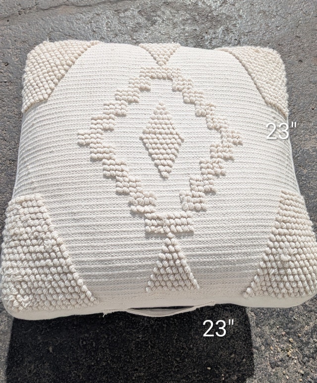 Boho Floor Pillow Yoga Meditation Seating (off white)