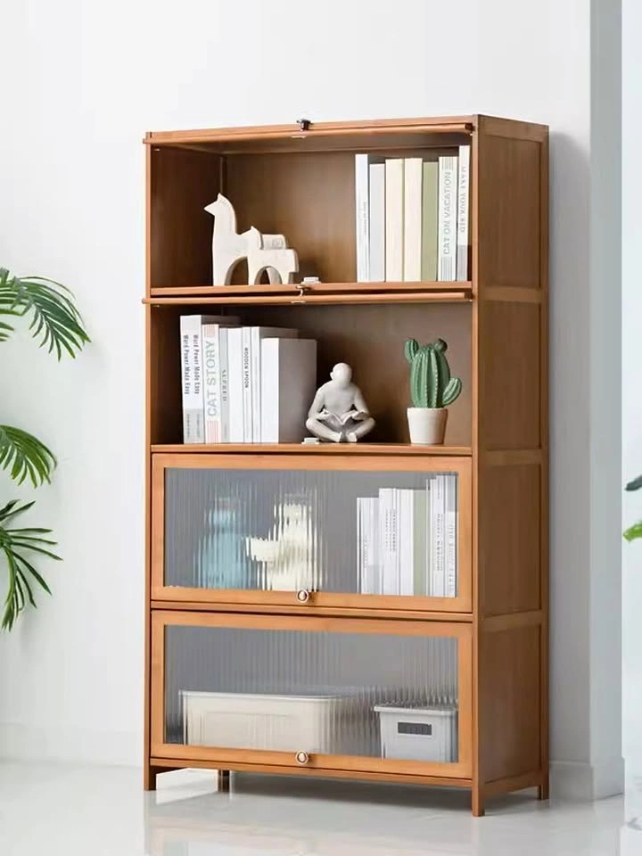Brand New Bamboo Kitchen Cabinet with Clear Doors