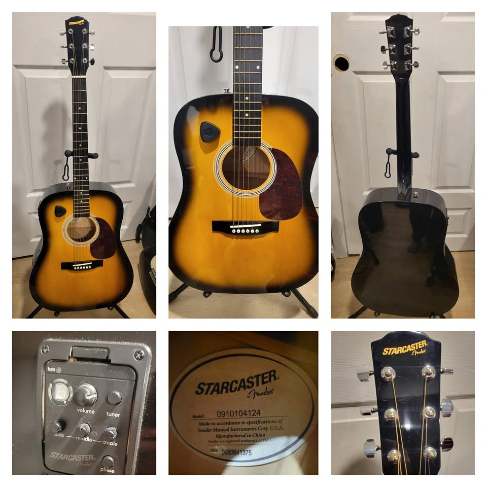 $250 Starcaster Electric Acoustic Guitar - Tobacco Burst