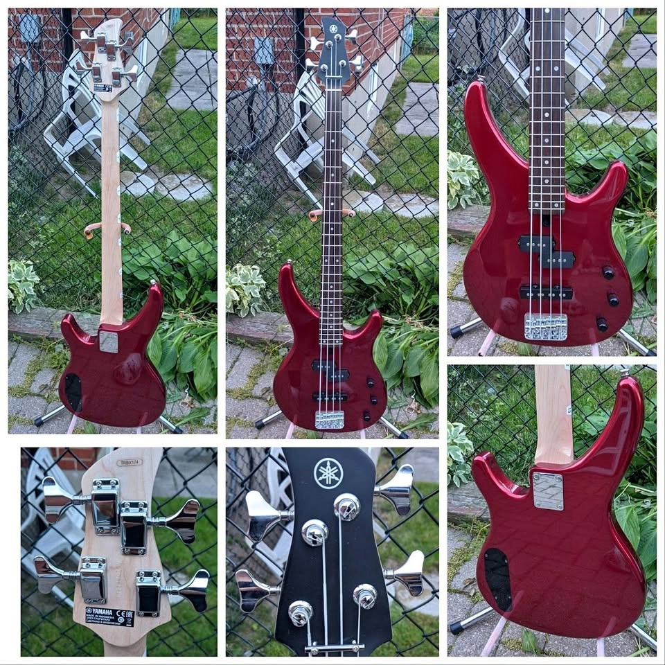 $300 Yamaha TRBX174 PJ Electric Bass Guitar - Red