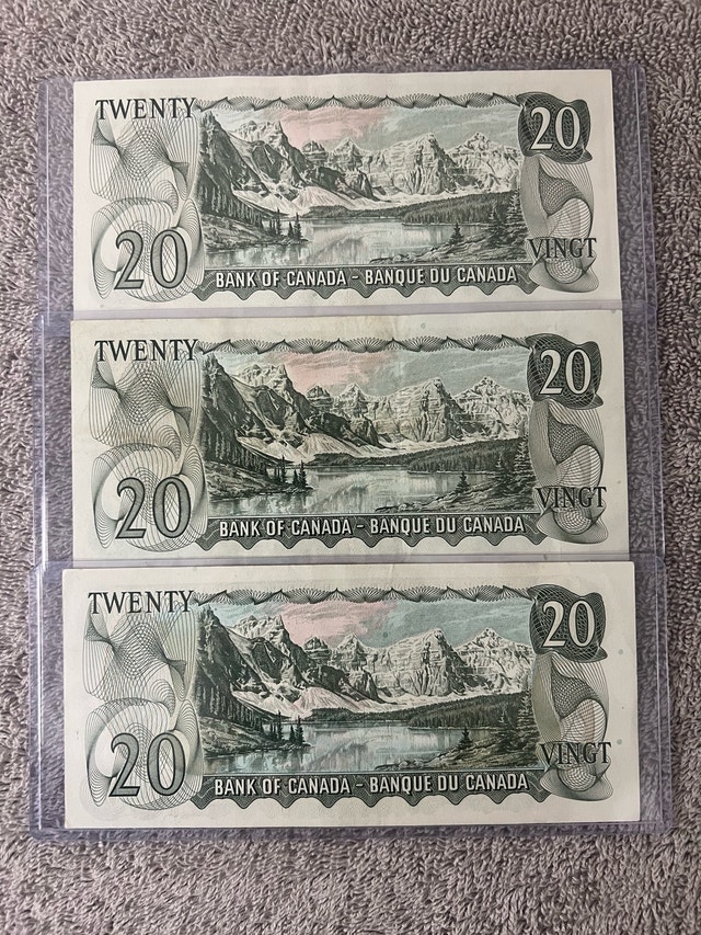 3 1969 Canadian Twenty-Dollar Bills - photo 3