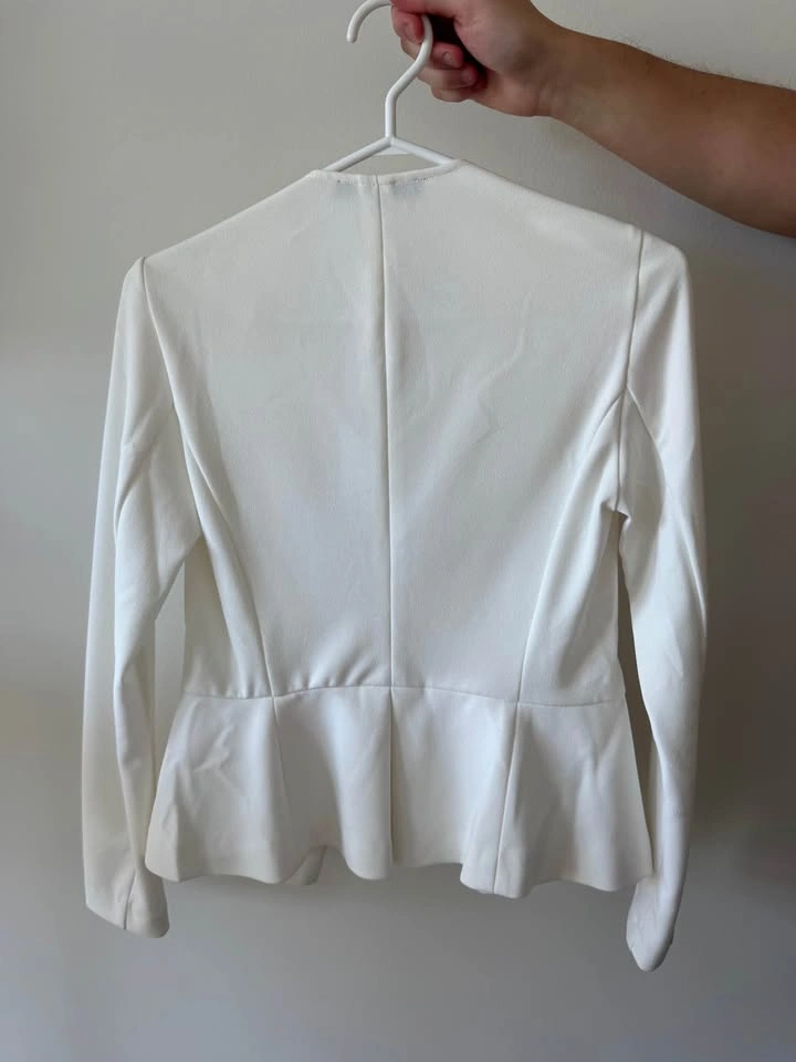 Dynamite White Peplum Blazer Size XS - photo 4