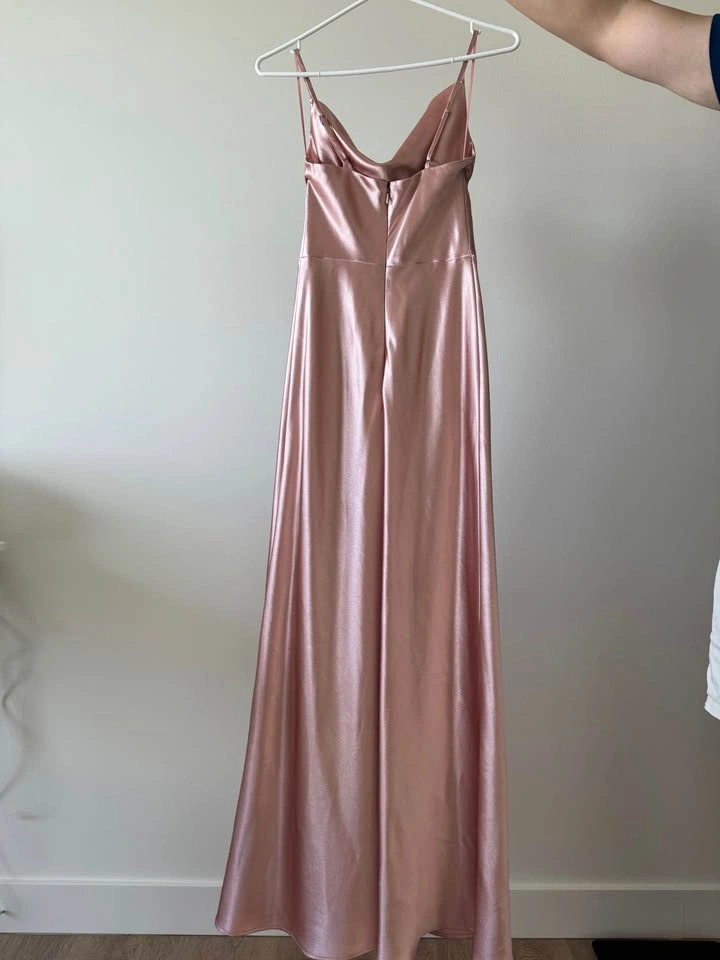 Birdy Grey Lisa Satin Cowl Neck Dress Rose Gold XS - photo 2