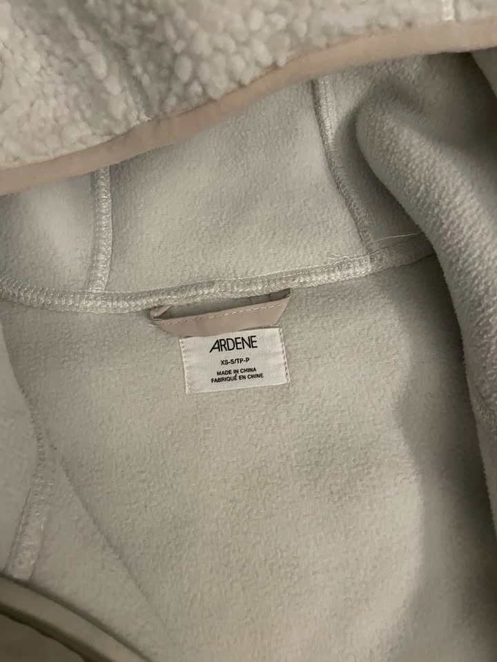 Hooded Sherpa Fleece Jacket (White & Cream) - Ardene - photo 2