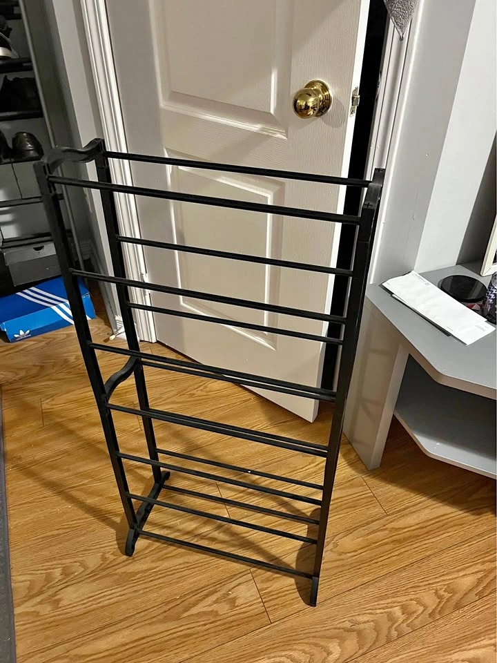 Black Metal Shoe Rack / Shoe Stand – Space Saving